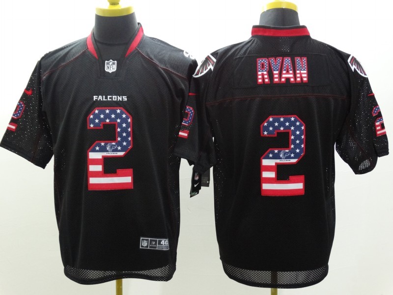 Men's Atlanta Falcons Matt Ryan #2 Black Jersey